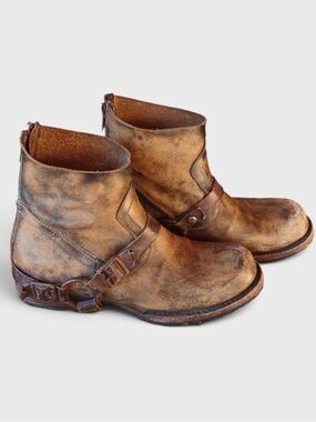 802 Freebird Leather Hatchet Boots with Back Zippers
